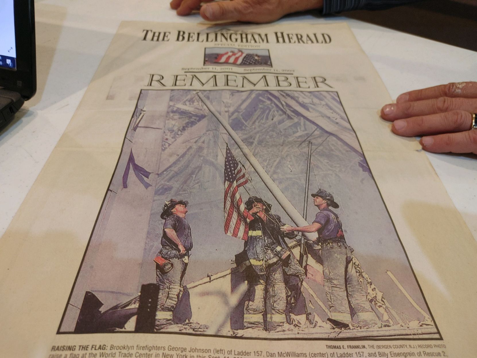 Front page of Bellingham Herald newspaper